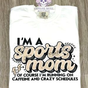 White Sports Mom Graphic T-Shirt